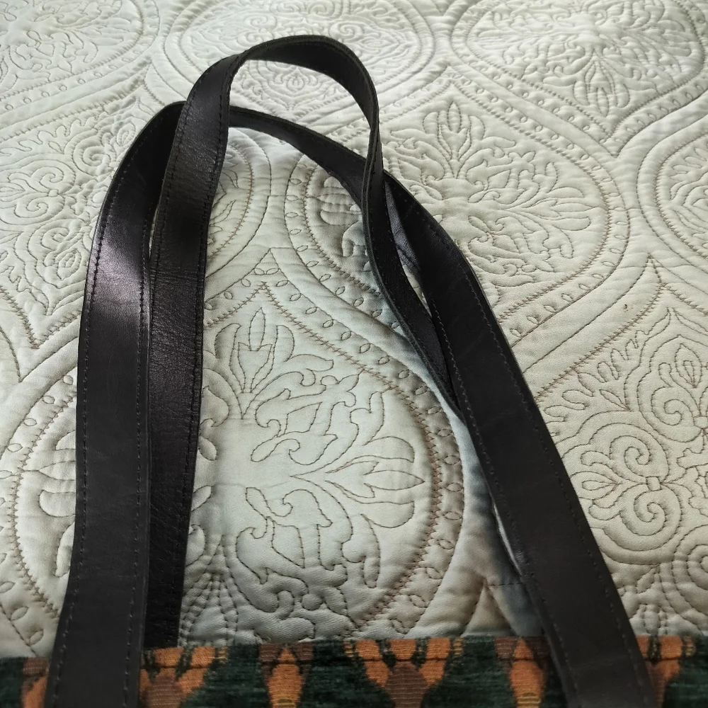 Vintage Gevive by Boyt Egyptian Tapestry Tote Bag Satchel Travel‎ Bag